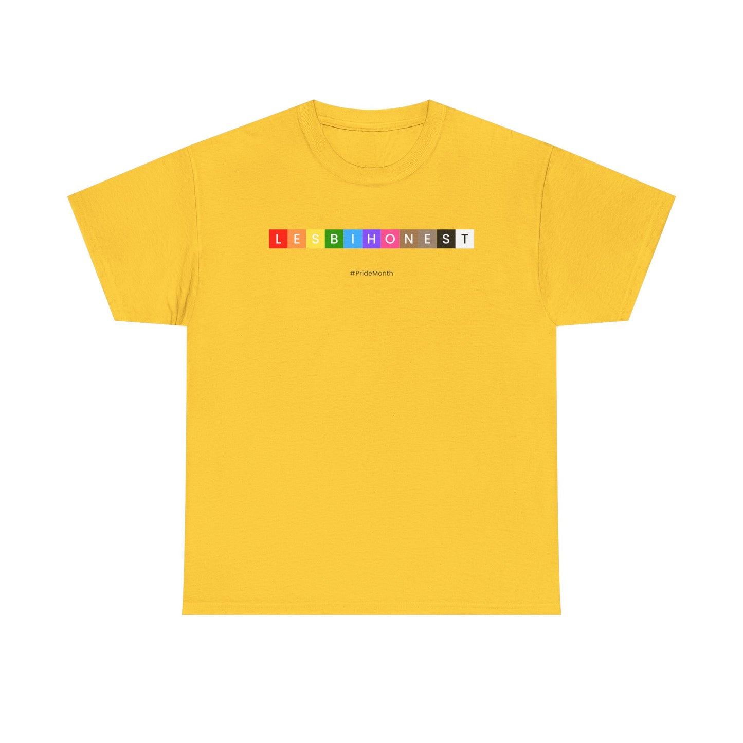Lesbian Pride Unisex Heavy Cotton Tee - Colorful 'LESBIHONEST' Graphic Shirt