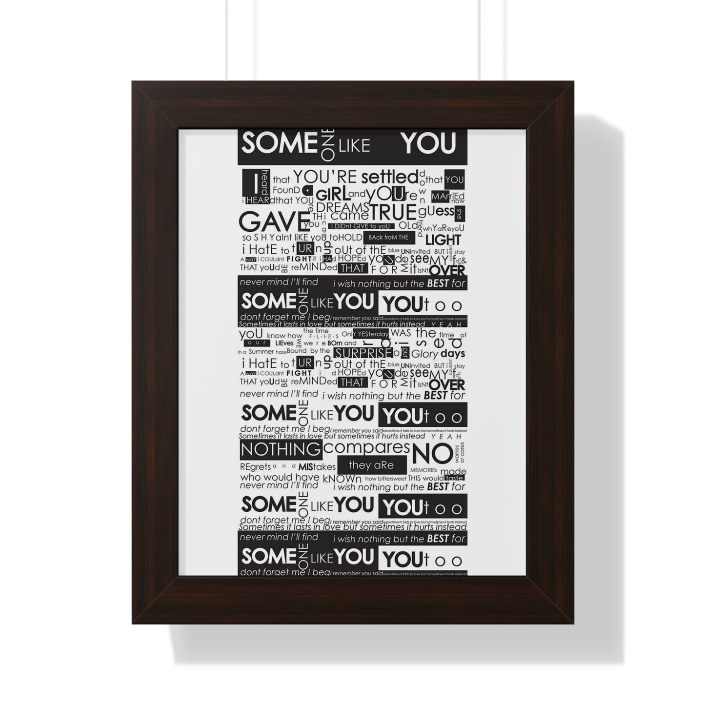Someone Like You Framed Vertical Poster