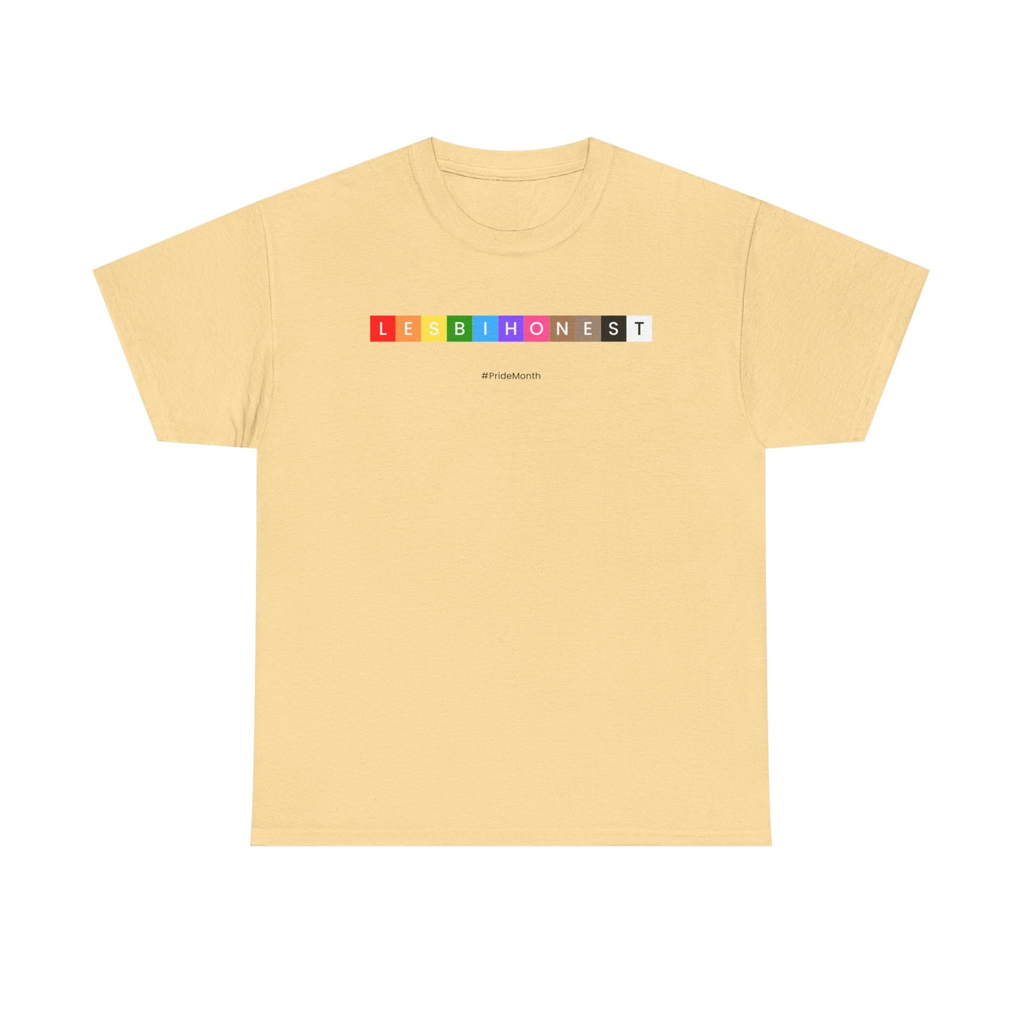 Lesbian Pride Unisex Heavy Cotton Tee - Colorful 'LESBIHONEST' Graphic Shirt