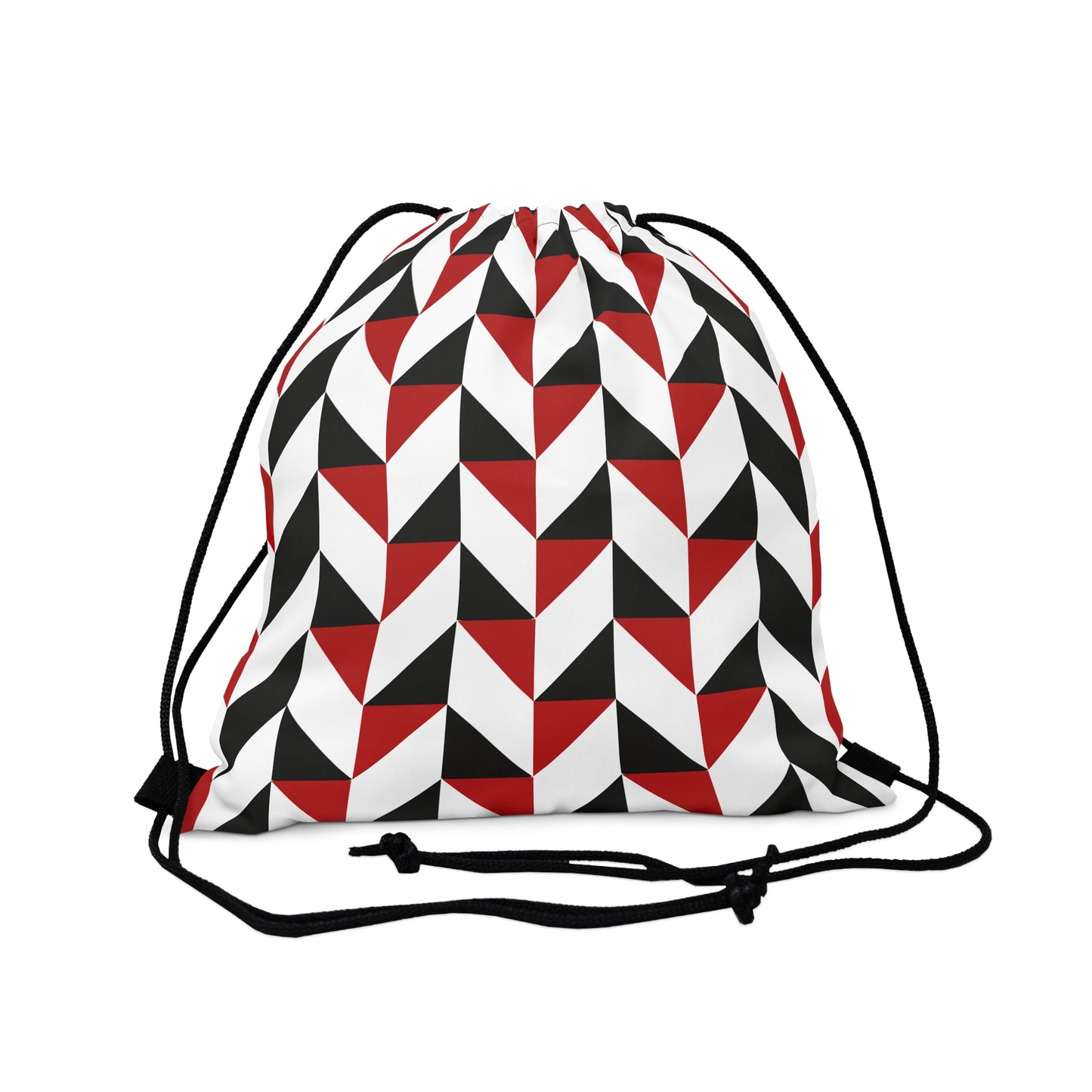 Black & Red Outdoor Drawstring Bag