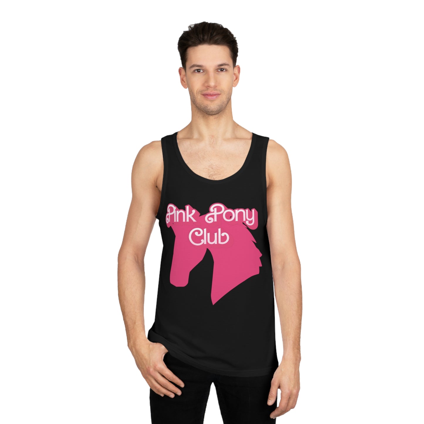 Pink Pony Club Tank Top, Fun Summer Apparel, Gift for Horse Lovers, Stylish Casual Wear, Ideal for Birthdays, Parties