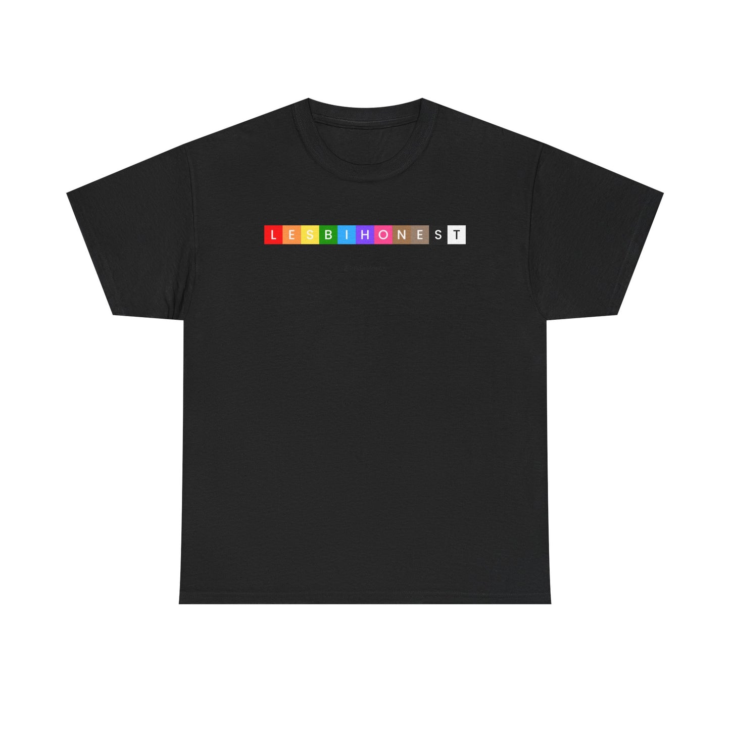 Lesbian Pride Unisex Heavy Cotton Tee - Colorful 'LESBIHONEST' Graphic Shirt