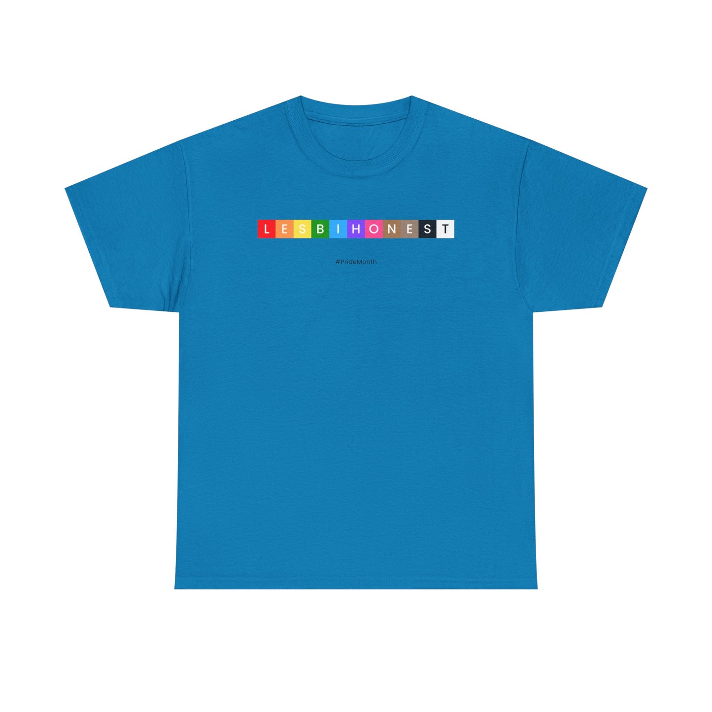 Lesbian Pride Unisex Heavy Cotton Tee - Colorful 'LESBIHONEST' Graphic Shirt
