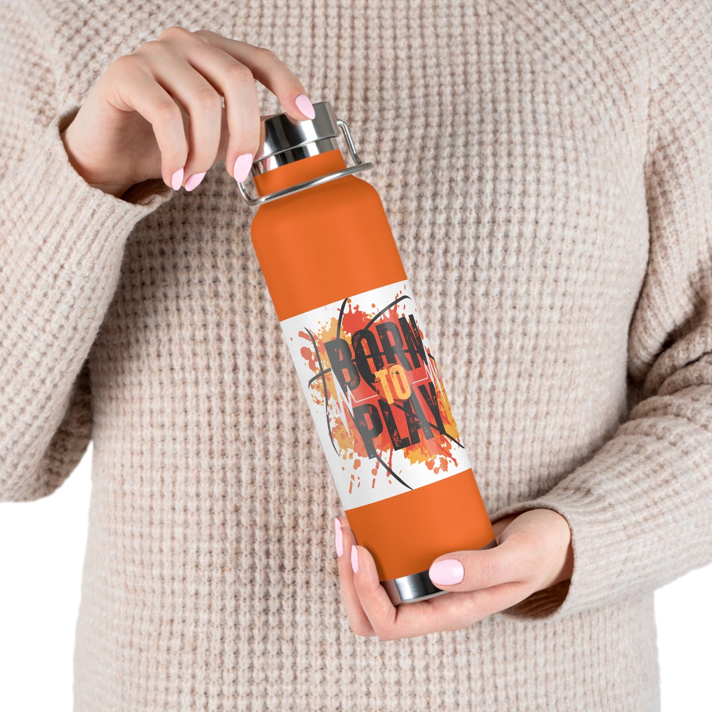 Born To Play Copper Vacuum Insulated Bottle, 22oz