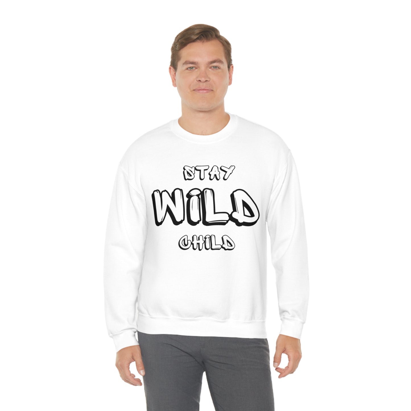 STAY WILD CHILD Unisex Heavy Blend™ Crewneck Sweatshirt