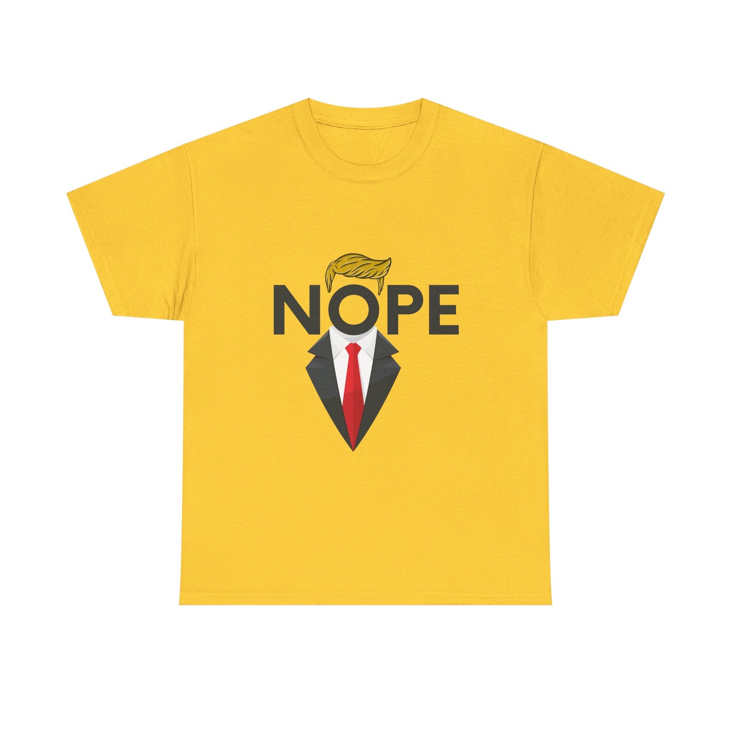 NOPE TRUMP Mocking President Tee, Funny Political Shirt, Unisex Cotton T-Shirt, Election Humor Gift, Statement Tee, Everyday Wear