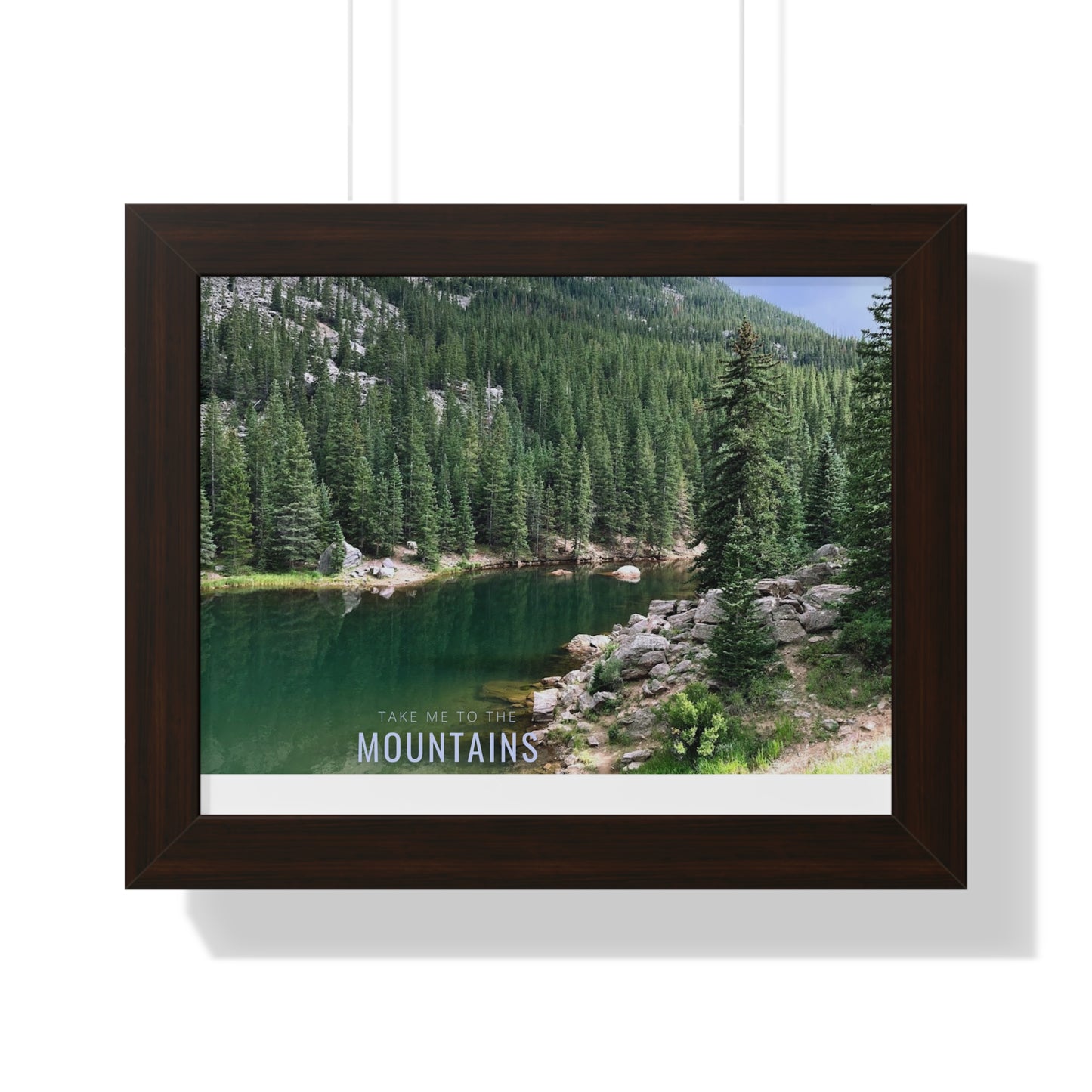 Take Me Back To The Mountains Framed Horizontal Poster