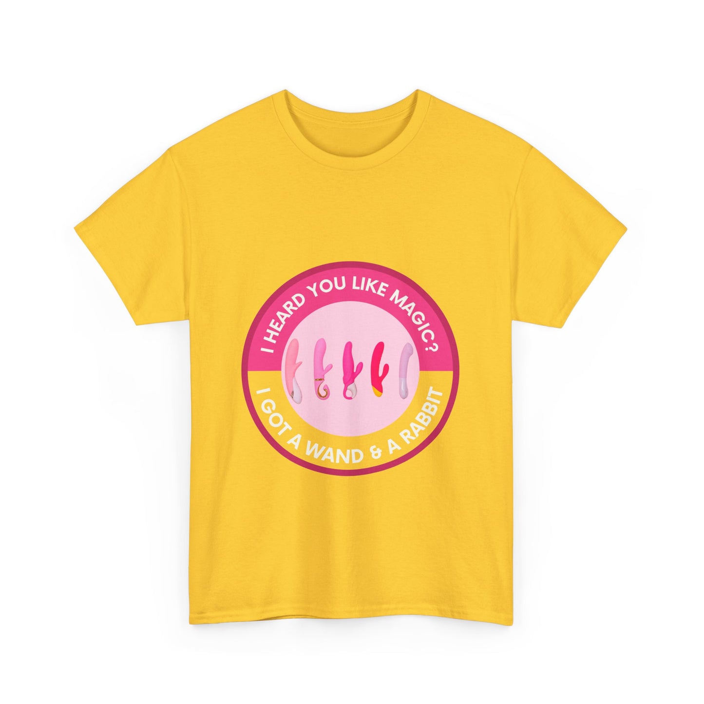 Magic Wand and Rabbit Unisex Tee - Fun Gift for Magic Lovers, Unique Birthday Shirt, Fantasy Apparel, Quirky Casual Wear, Festival Top