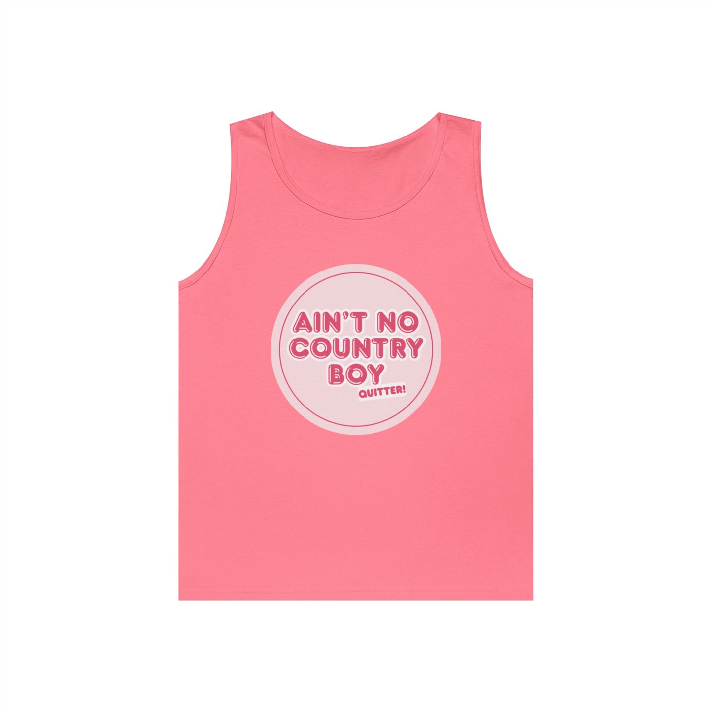 Ain’t no country boy quitter Country Vibes Heavy Cotton Tank Top | Ain't No Country Boy, I Get The Job Done, Perfect for Summer, Gift for Him, Casual Wear
