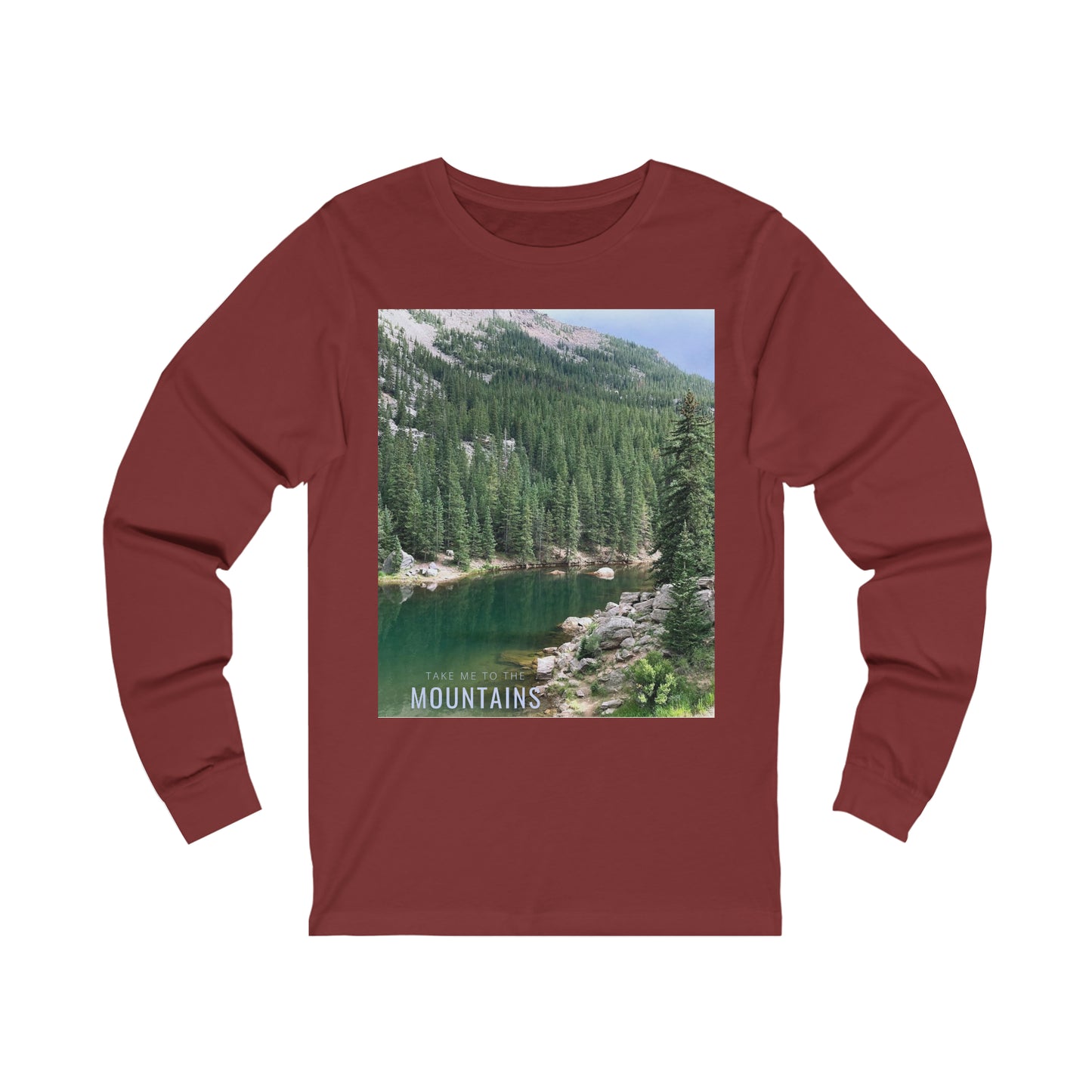 TAKE ME BACK TO THE MOUNTAINS Unisex Jersey Long Sleeve Tee