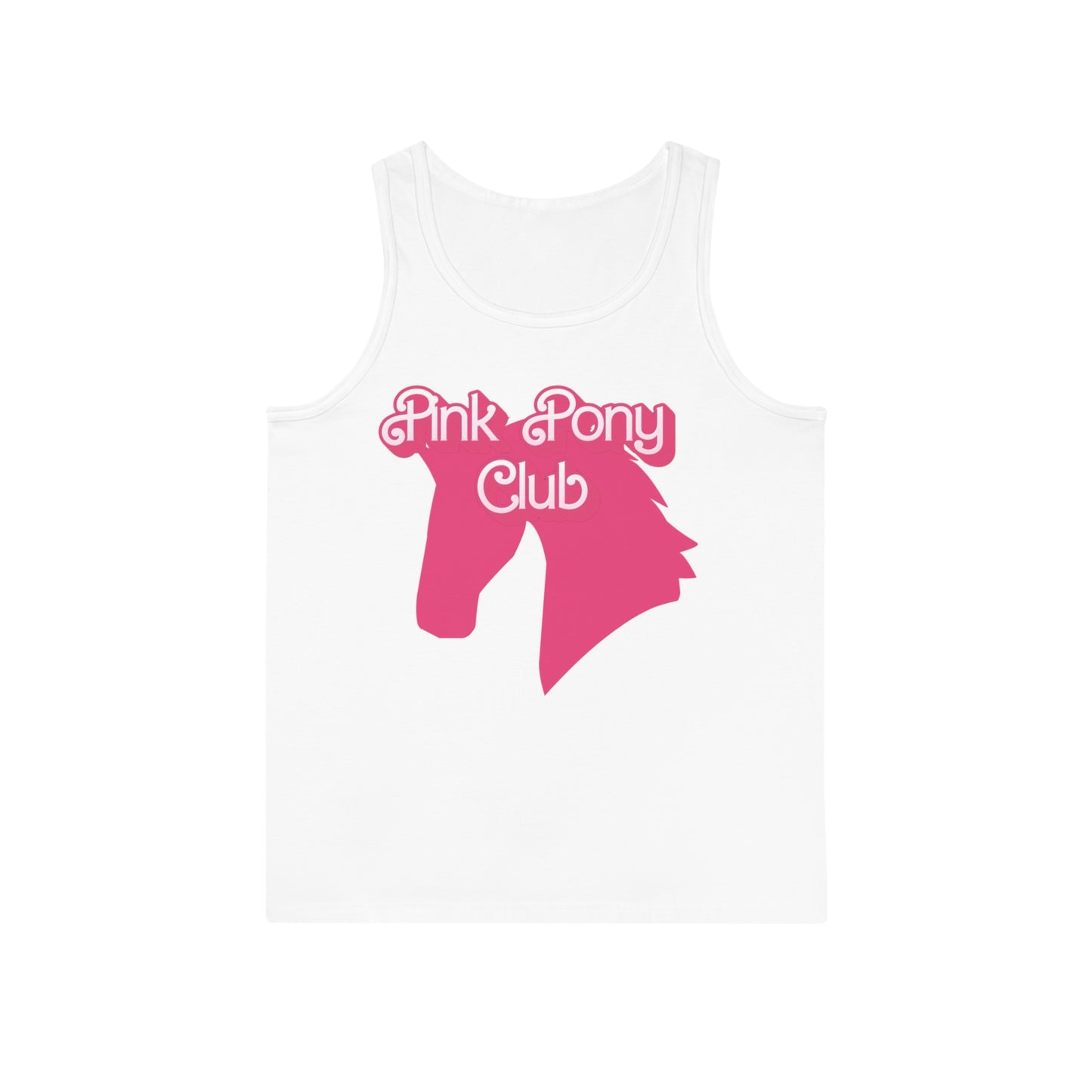 Pink Pony Club Tank Top, Fun Summer Apparel, Gift for Horse Lovers, Stylish Casual Wear, Ideal for Birthdays, Parties