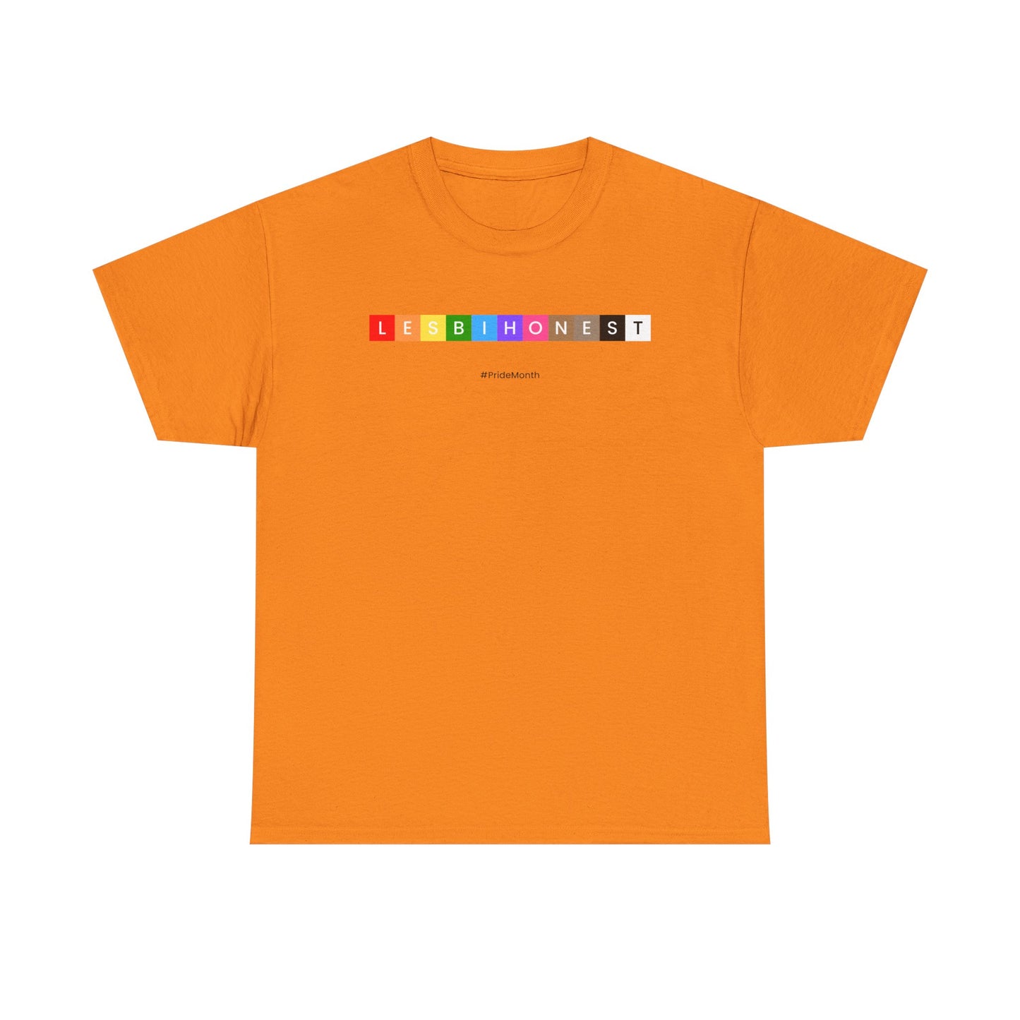 Lesbian Pride Unisex Heavy Cotton Tee - Colorful 'LESBIHONEST' Graphic Shirt