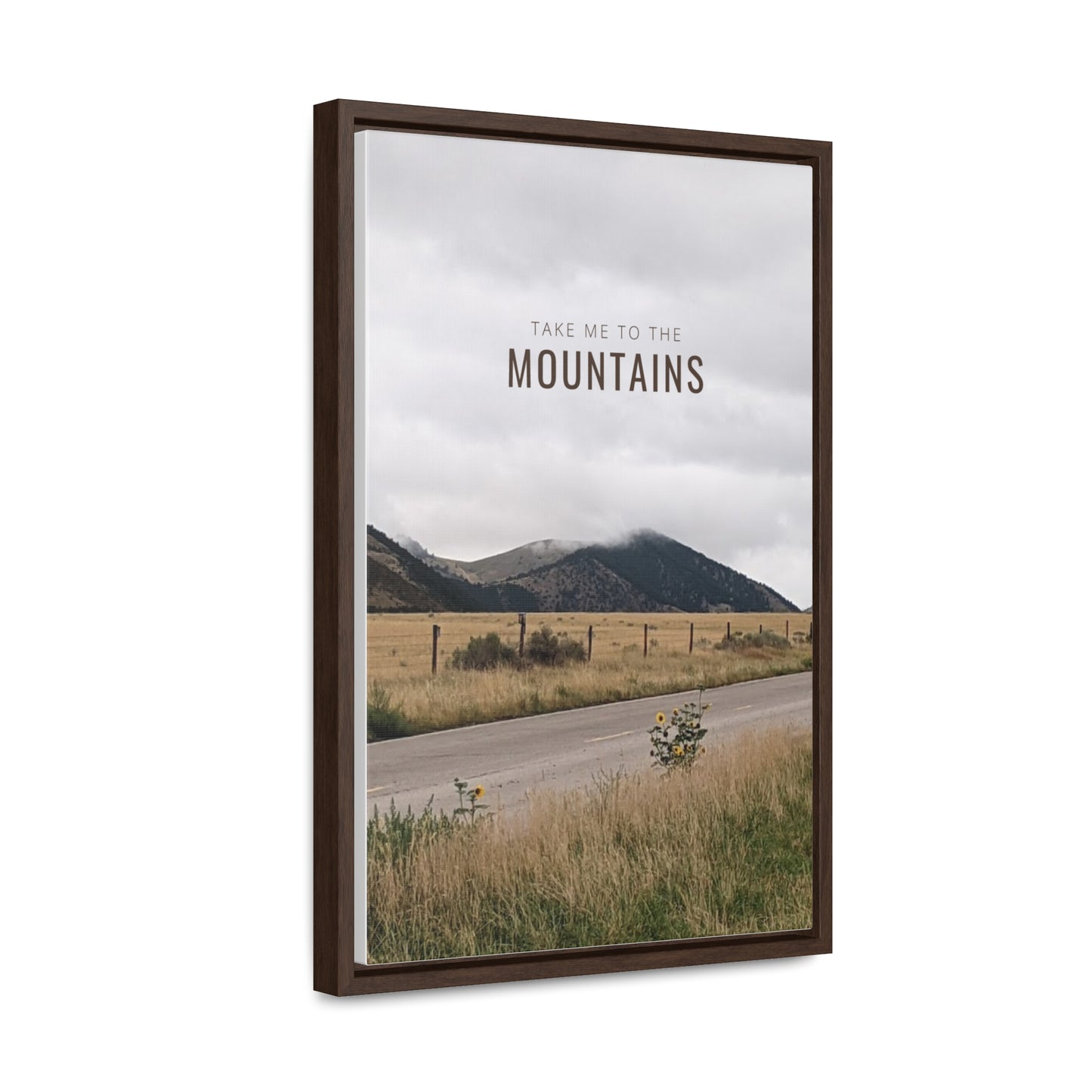 TAKE ME BACK TO THE MOUNTAINS Gallery Canvas Wraps, Vertical Frame