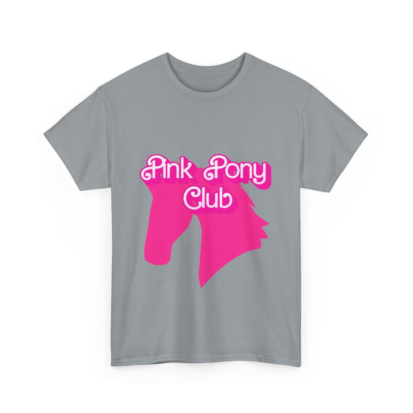 Pink Pony Club Tee - Fun Graphic T-Shirt for Animal Lovers, Horse Enthusiasts, Gifts for Friends, Birthday Parties, Everyday Wear
