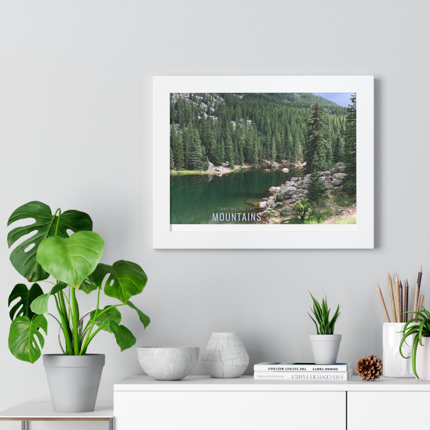 Take Me Back To The Mountains Framed Horizontal Poster