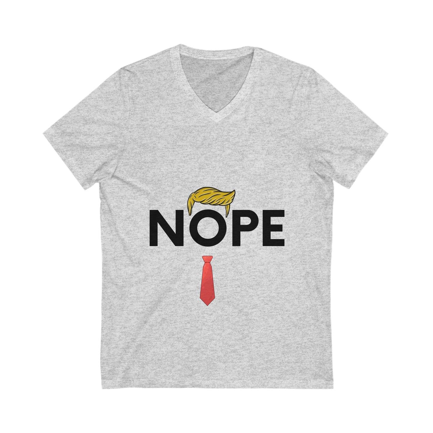 NOPE TRUMP Unisex Jersey Short Sleeve V-Neck Tee