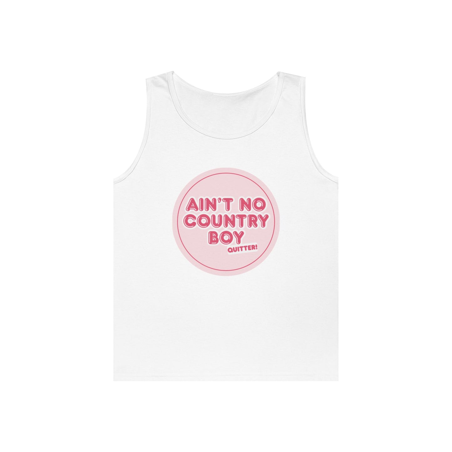 Ain’t no country boy quitter Country Vibes Heavy Cotton Tank Top | Ain't No Country Boy, I Get The Job Done, Perfect for Summer, Gift for Him, Casual Wear