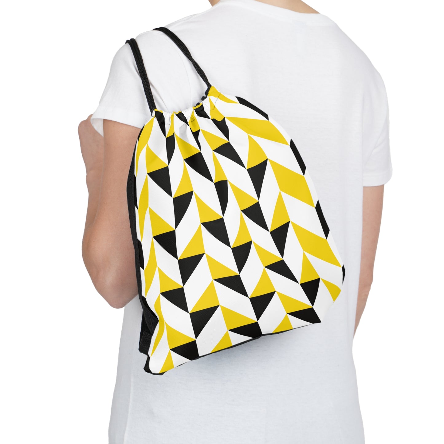 Black & Gold Outdoor Drawstring Bag