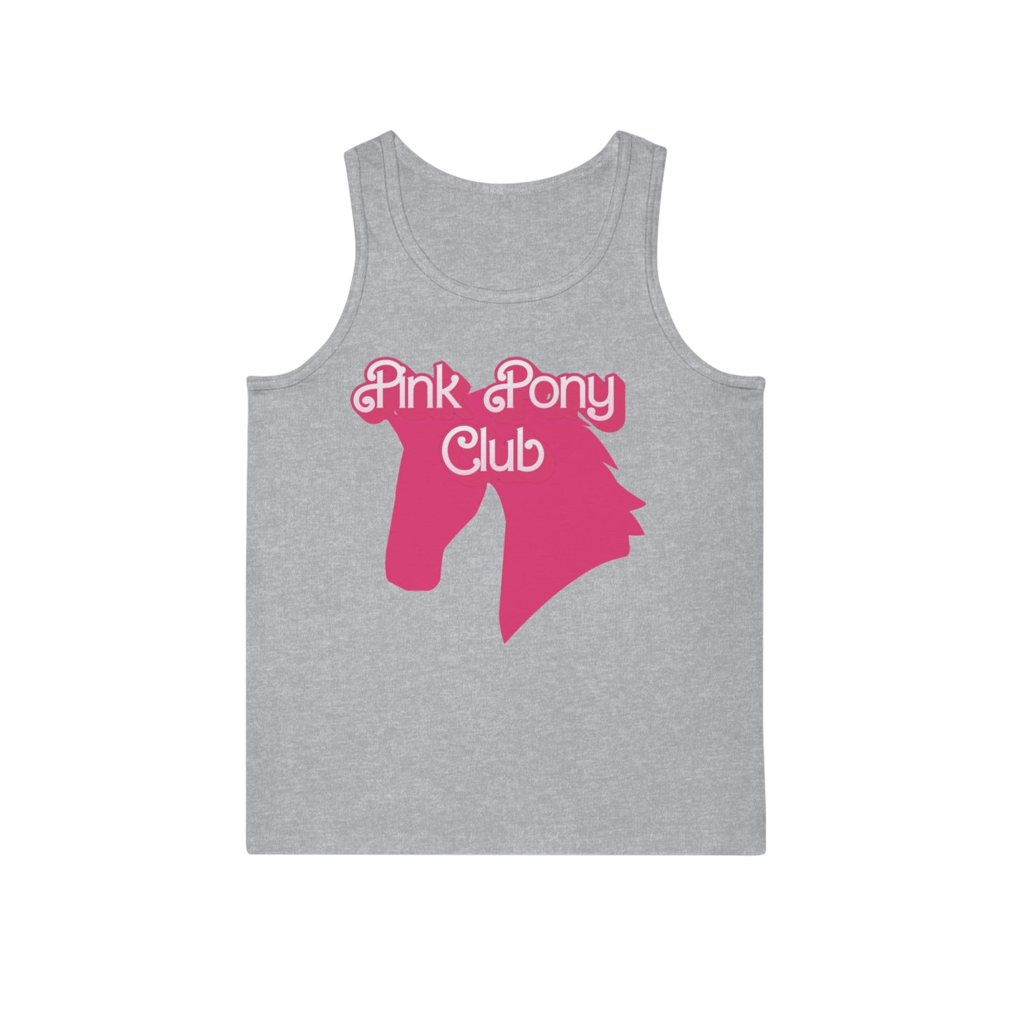 Pink Pony Club Tank Top, Fun Summer Apparel, Gift for Horse Lovers, Stylish Casual Wear, Ideal for Birthdays, Parties