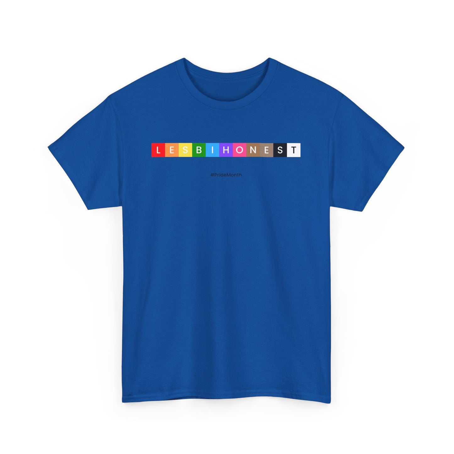 Lesbian Pride Unisex Heavy Cotton Tee - Colorful 'LESBIHONEST' Graphic Shirt