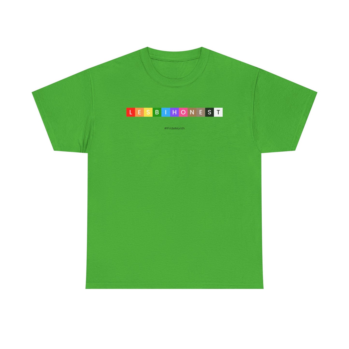 Lesbian Pride Unisex Heavy Cotton Tee - Colorful 'LESBIHONEST' Graphic Shirt