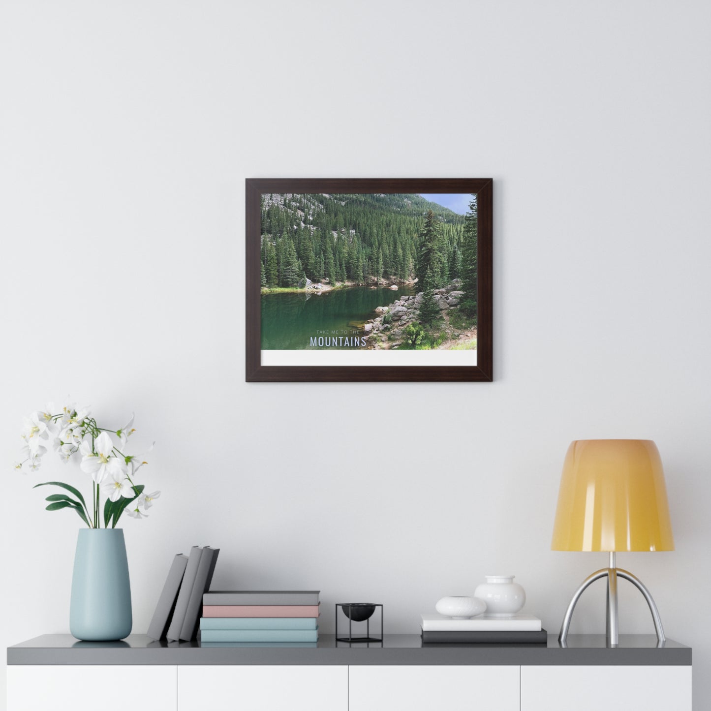Take Me Back To The Mountains Framed Horizontal Poster