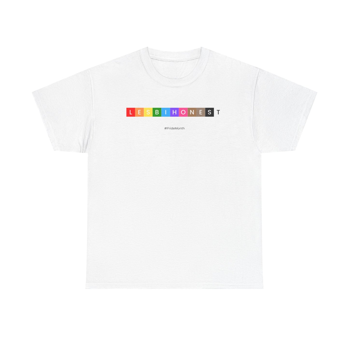 Lesbian Pride Unisex Heavy Cotton Tee - Colorful 'LESBIHONEST' Graphic Shirt