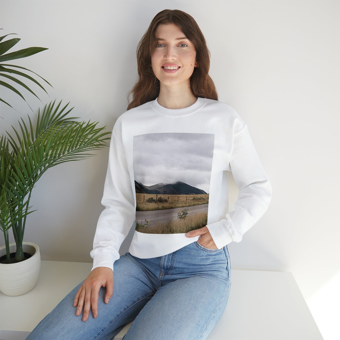 Montana Mountains Unisex Heavy Blend™ Crewneck Sweatshirt