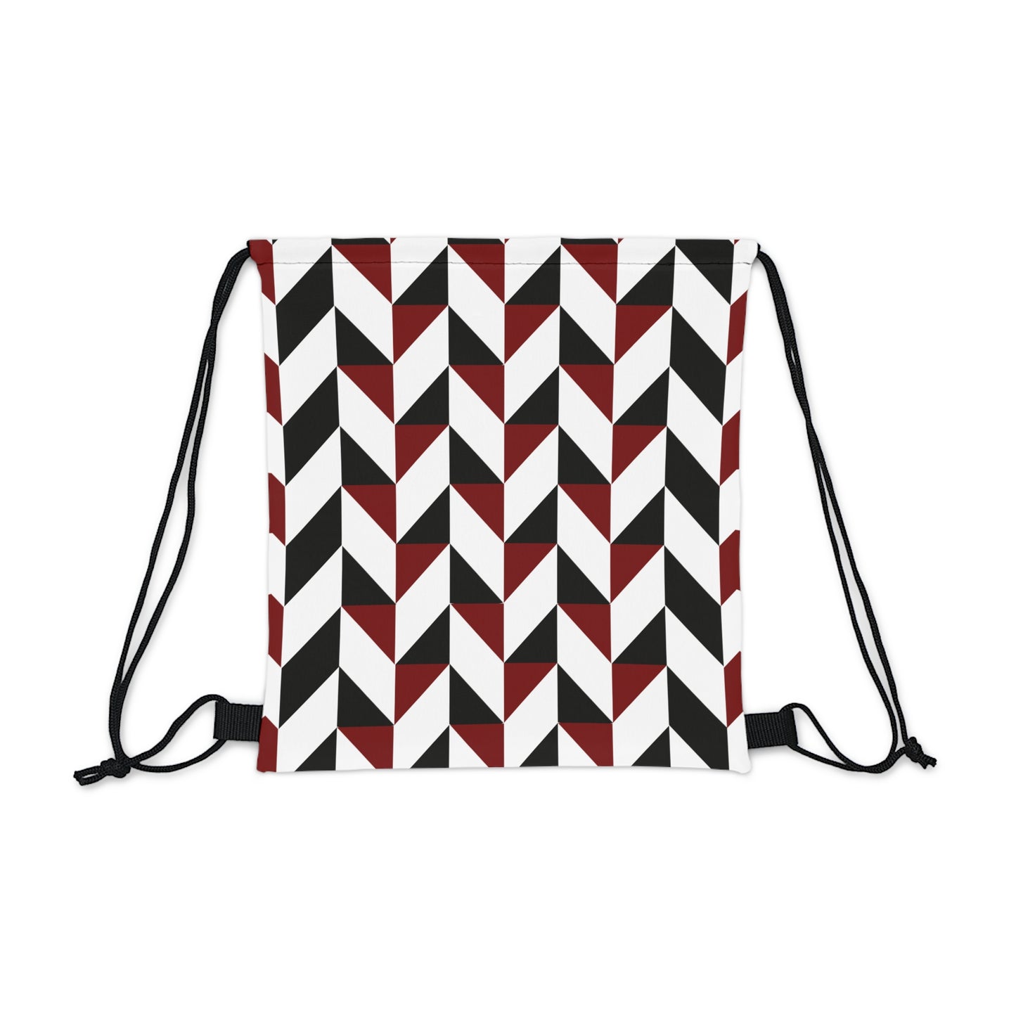 Maroon & Black Outdoor Drawstring Bag