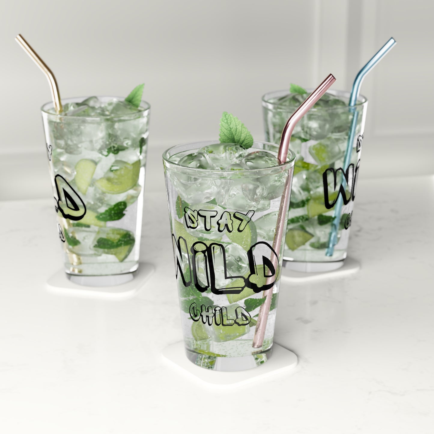 STAY WILD CHILD Pint Glass, 16oz