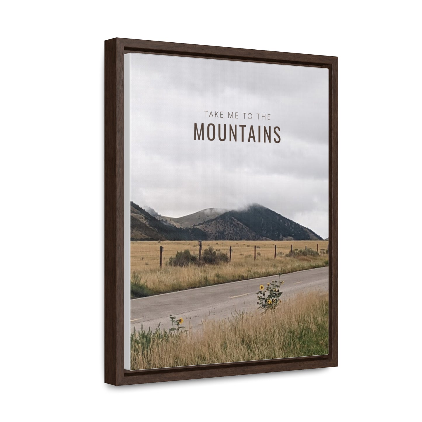 TAKE ME BACK TO THE MOUNTAINS Gallery Canvas Wraps, Vertical Frame