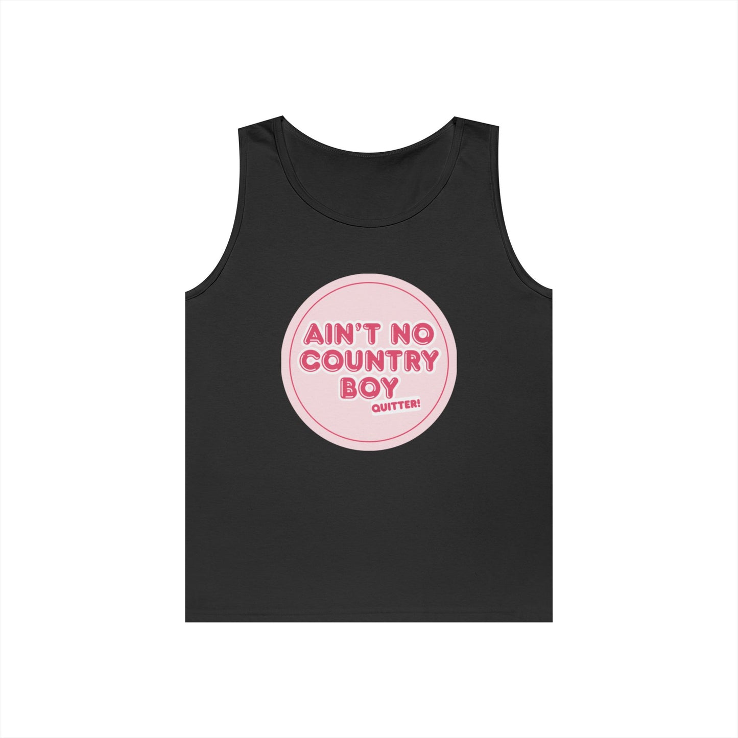 Ain’t no country boy quitter Country Vibes Heavy Cotton Tank Top | Ain't No Country Boy, I Get The Job Done, Perfect for Summer, Gift for Him, Casual Wear