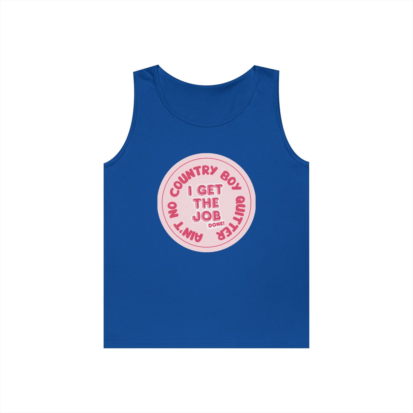 Ain’t No Country Boy Quitter Unisex Heavy Cotton Tank Top | Casual Summer Wear, Fun Gifts, Country Spirit, Outdoor Activities, Festival Apparel