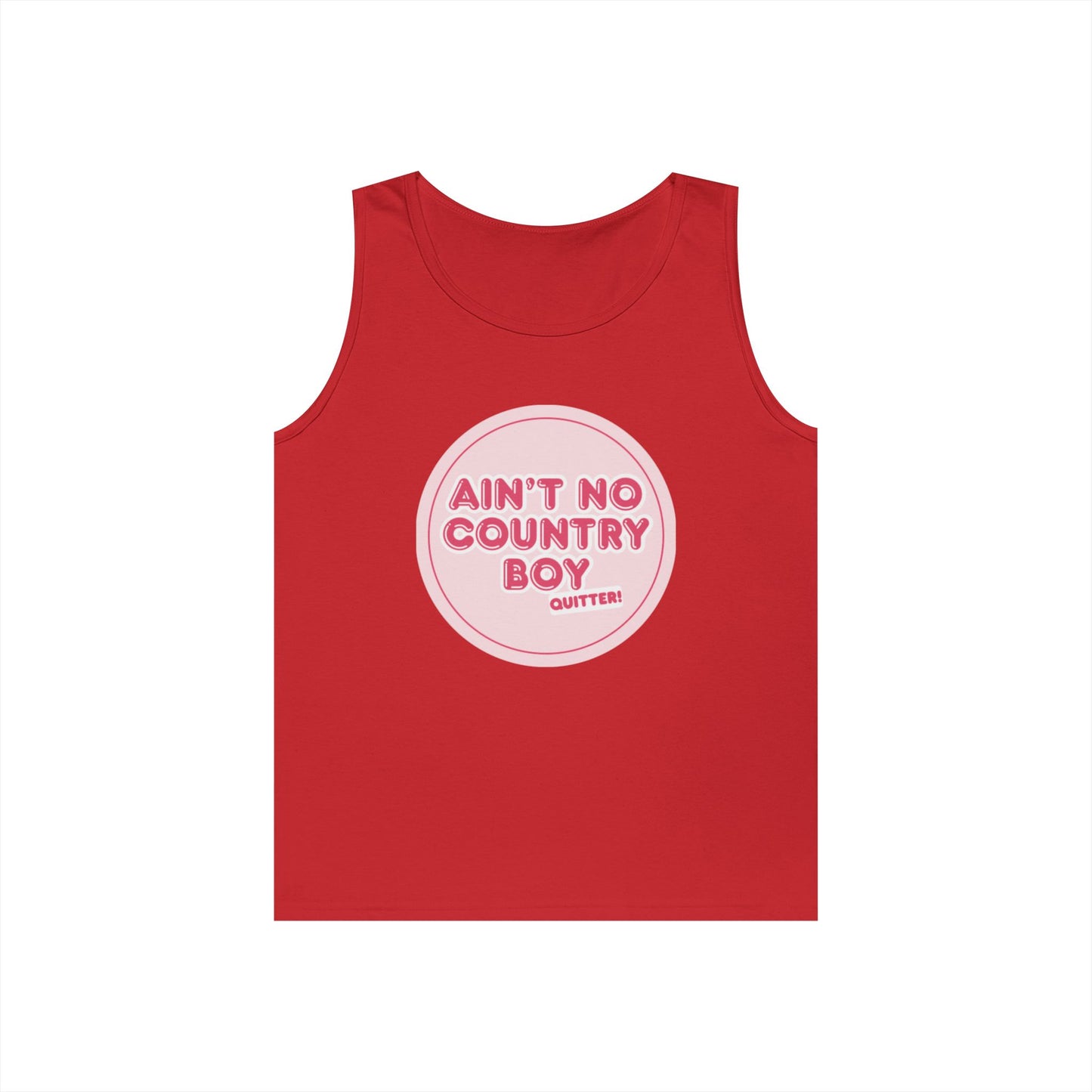 Ain’t no country boy quitter Country Vibes Heavy Cotton Tank Top | Ain't No Country Boy, I Get The Job Done, Perfect for Summer, Gift for Him, Casual Wear