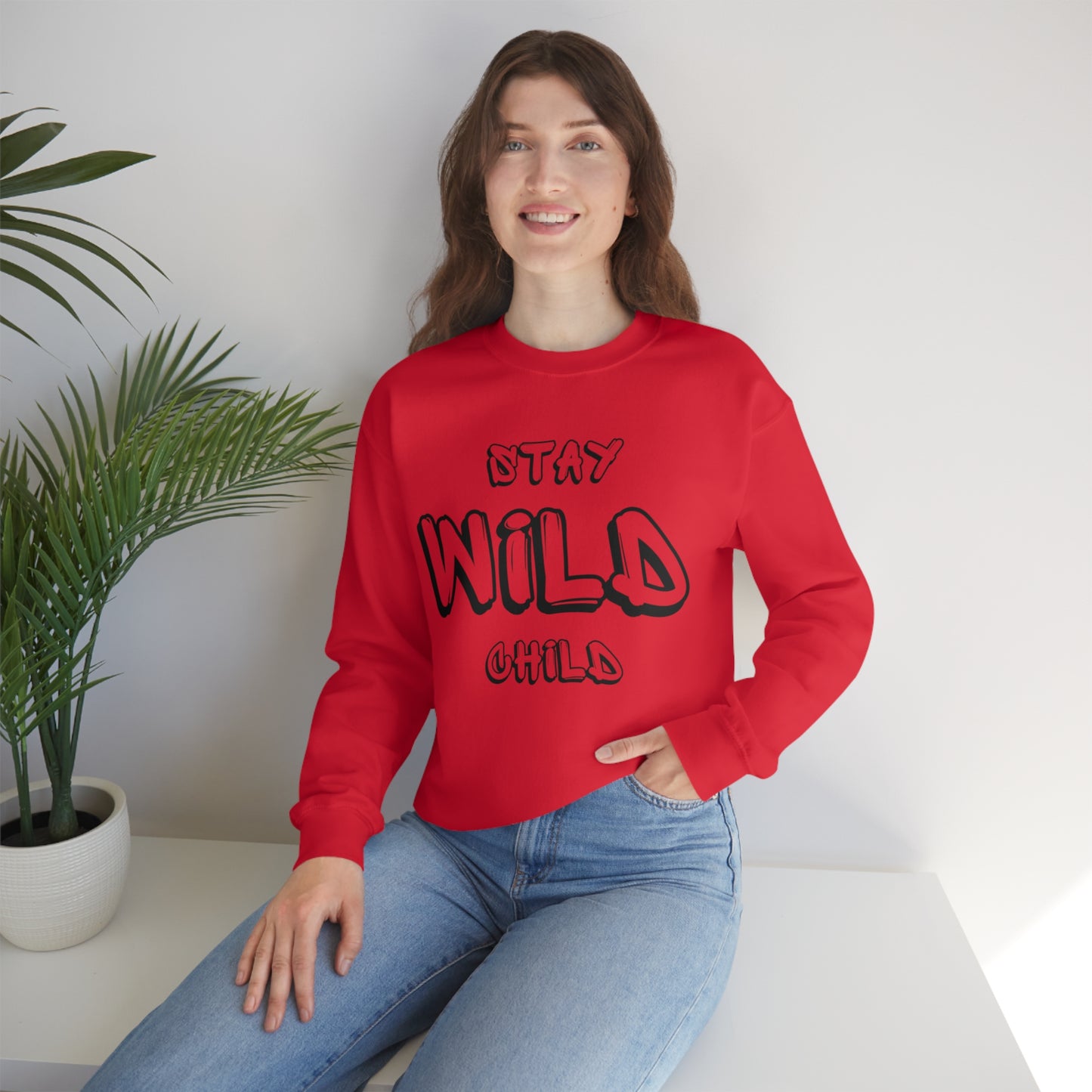 STAY WILD CHILD Unisex Heavy Blend™ Crewneck Sweatshirt