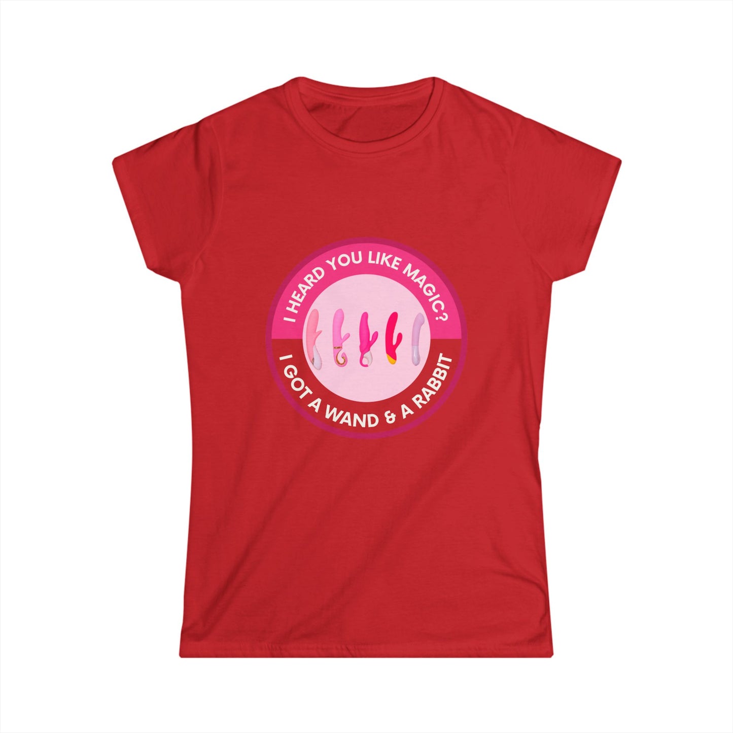 Wand & Rabbit Magic Lover's Softstyle Tee, I Heard You Like Magic, Cute Tee for Women, Perfect for Halloween & Birthdays, Gift for Wizards