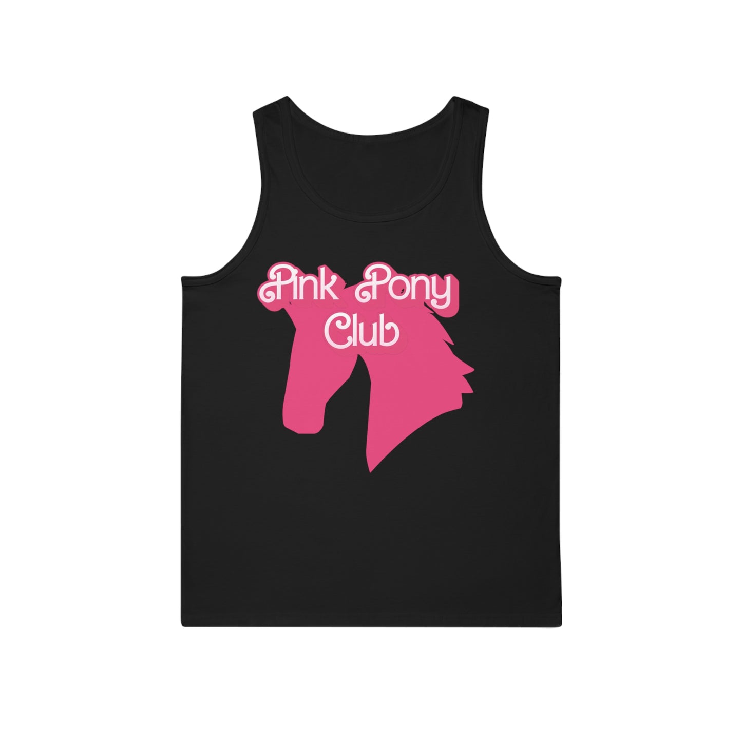 Pink Pony Club Tank Top, Fun Summer Apparel, Gift for Horse Lovers, Stylish Casual Wear, Ideal for Birthdays, Parties