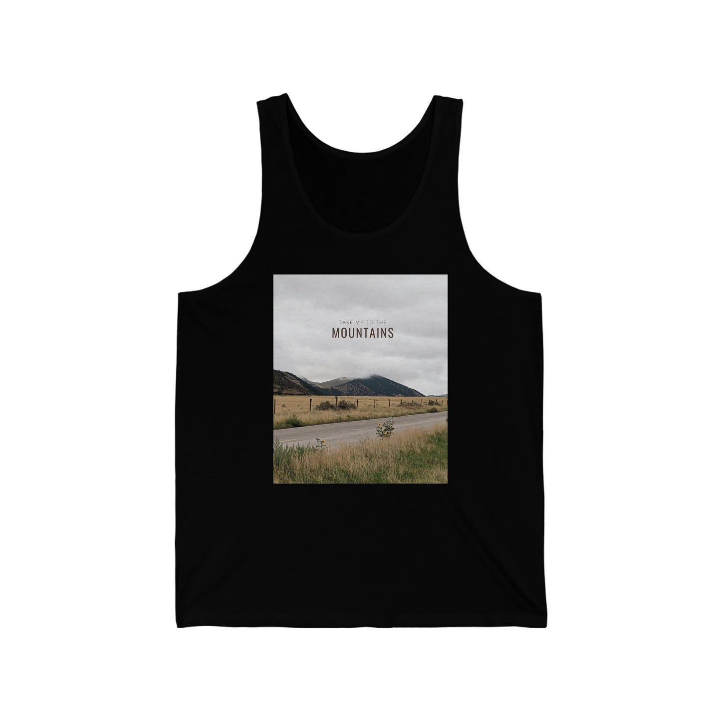 TAKE ME BACK TO THE MOUNTAINS Unisex Jersey Tank
