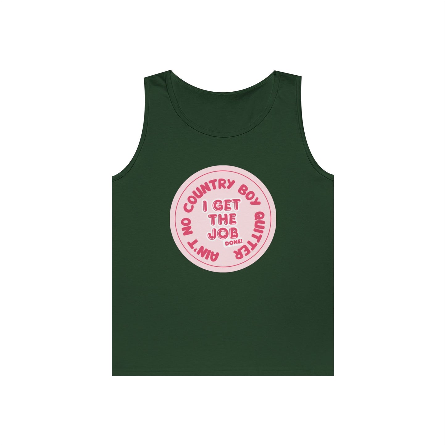 Ain’t No Country Boy Quitter Unisex Heavy Cotton Tank Top | Casual Summer Wear, Fun Gifts, Country Spirit, Outdoor Activities, Festival Apparel