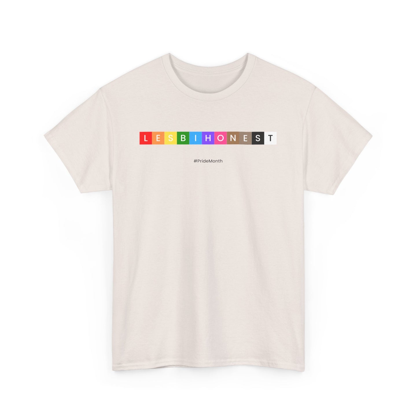 Lesbian Pride Unisex Heavy Cotton Tee - Colorful 'LESBIHONEST' Graphic Shirt