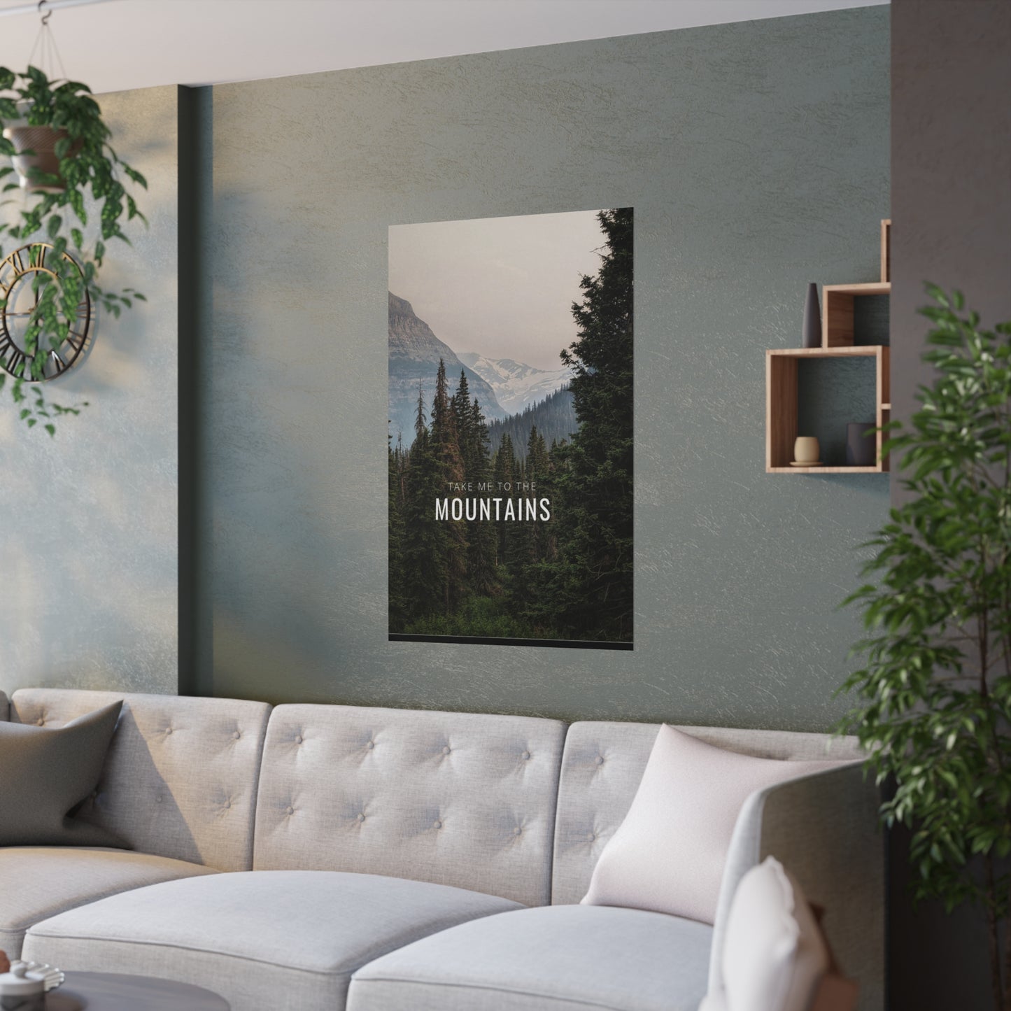 Take Me Back To The Mountains Satin Posters (210gsm)