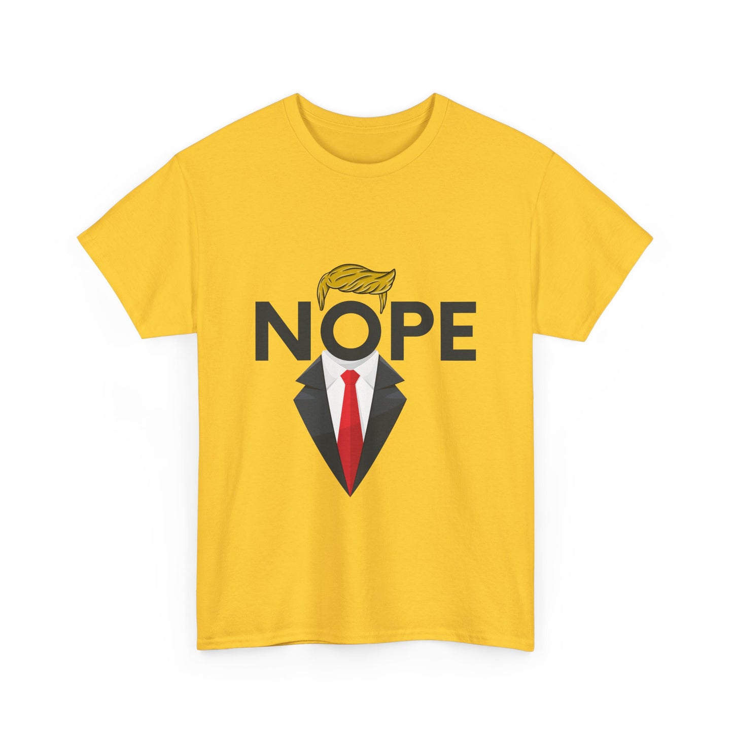 NOPE TRUMP Mocking President Tee, Funny Political Shirt, Unisex Cotton T-Shirt, Election Humor Gift, Statement Tee, Everyday Wear