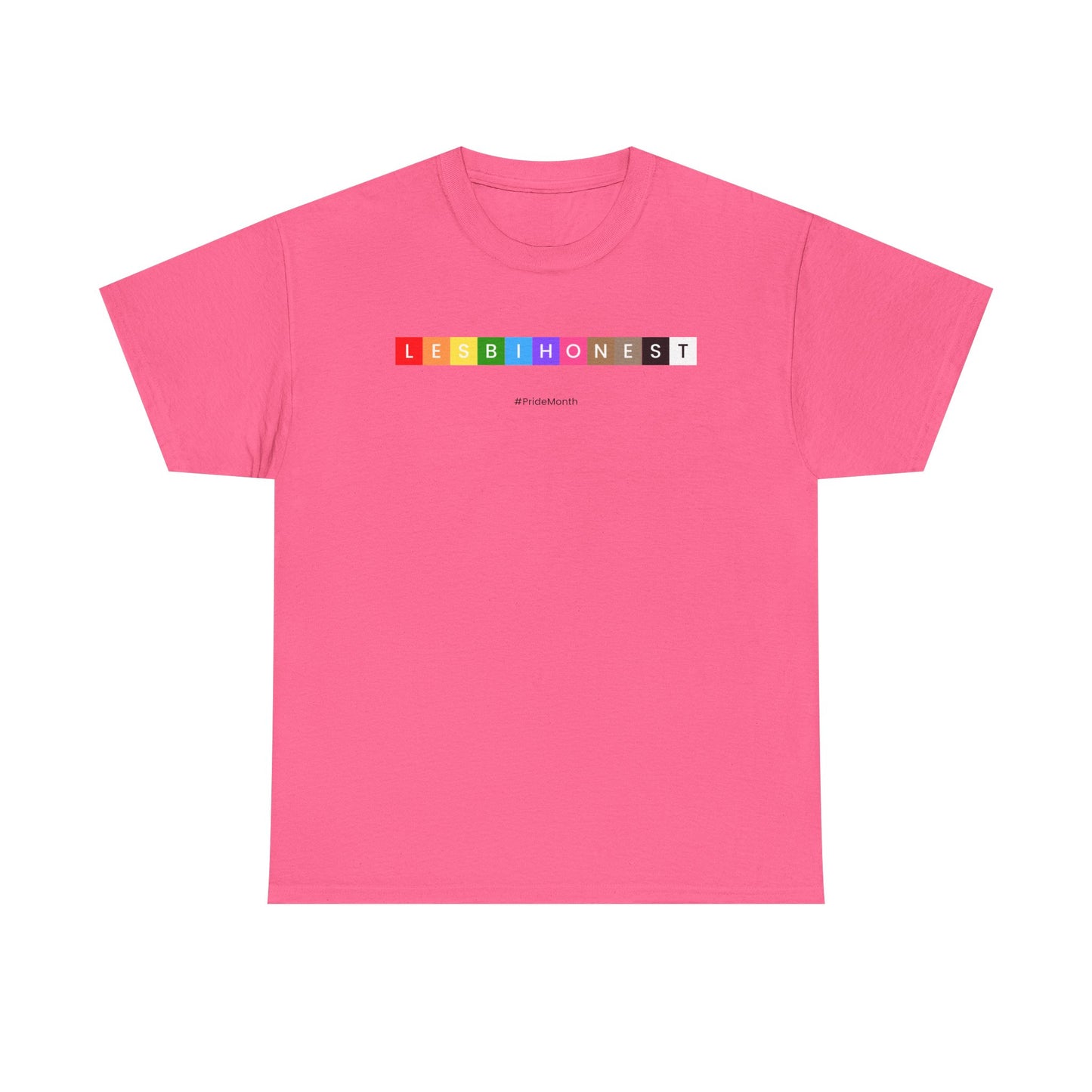 Lesbian Pride Unisex Heavy Cotton Tee - Colorful 'LESBIHONEST' Graphic Shirt