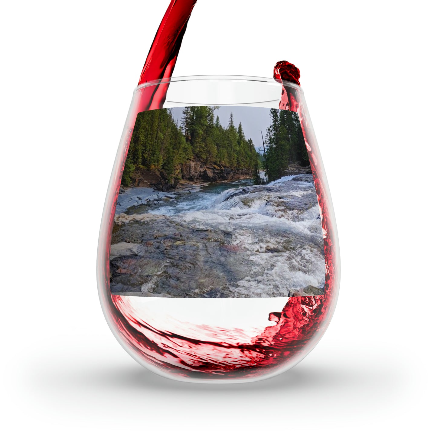 Glacier National Park Stemless Wine Glass, 11.75oz