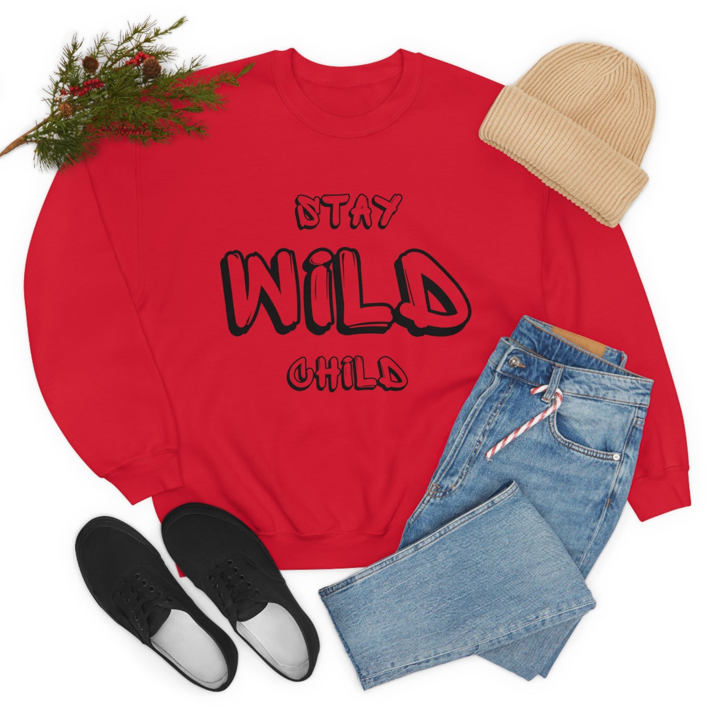 STAY WILD CHILD Unisex Heavy Blend™ Crewneck Sweatshirt