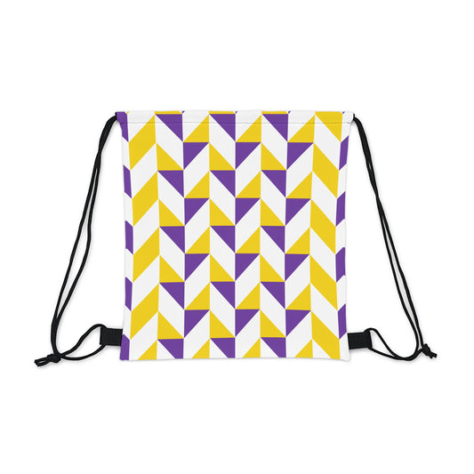 Purple & Gold Outdoor Drawstring Bag