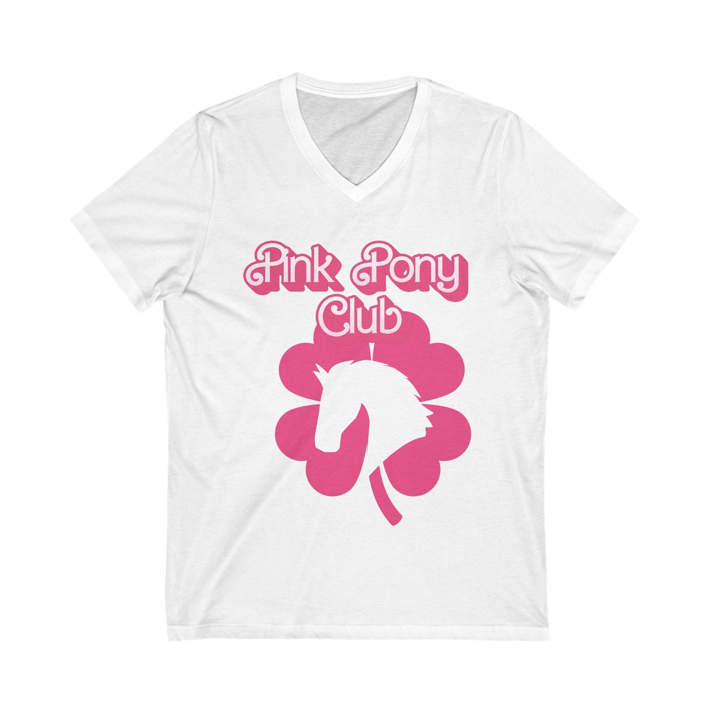 Pink Pony Club Unisex Jersey Short Sleeve V-Neck Tee