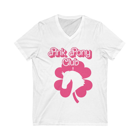 Pink Pony Club Unisex Jersey Short Sleeve V-Neck Tee
