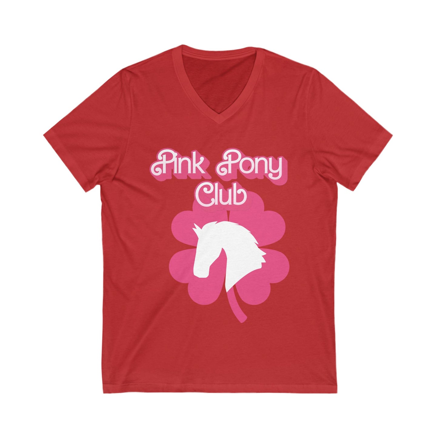Pink Pony Club Unisex Jersey Short Sleeve V-Neck Tee