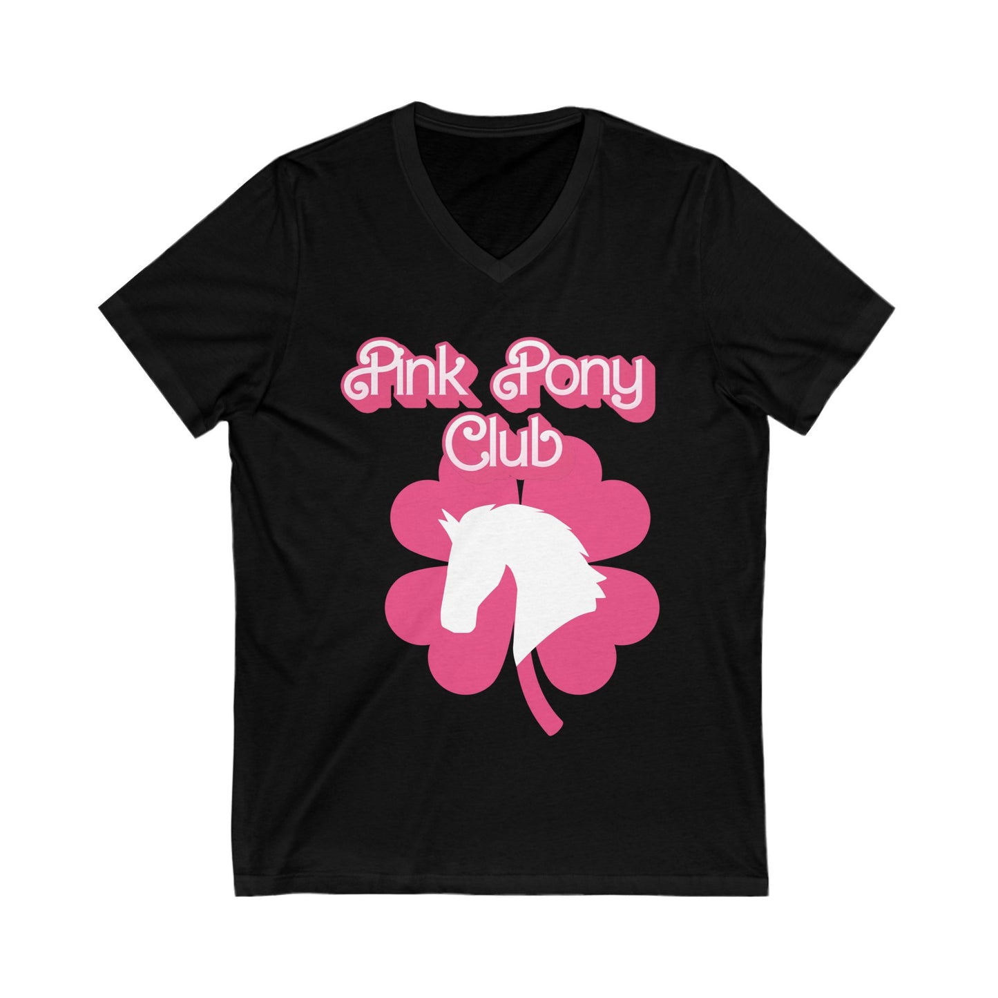 Pink Pony Club Unisex Jersey Short Sleeve V-Neck Tee
